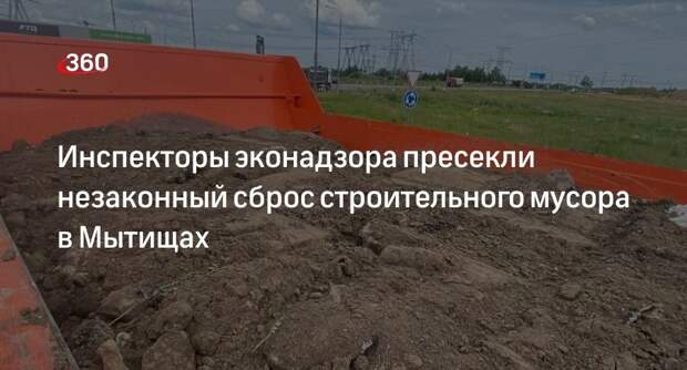 Инспекторы эконадзора пресекли незаконный сброс строительного мусора в Мытищах