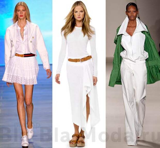 Одежда белого цвета из модных коллекций Tommy Hilfiger, Michael Kors, Akris