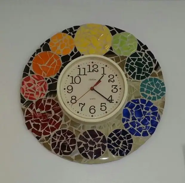 Часы из мозаики