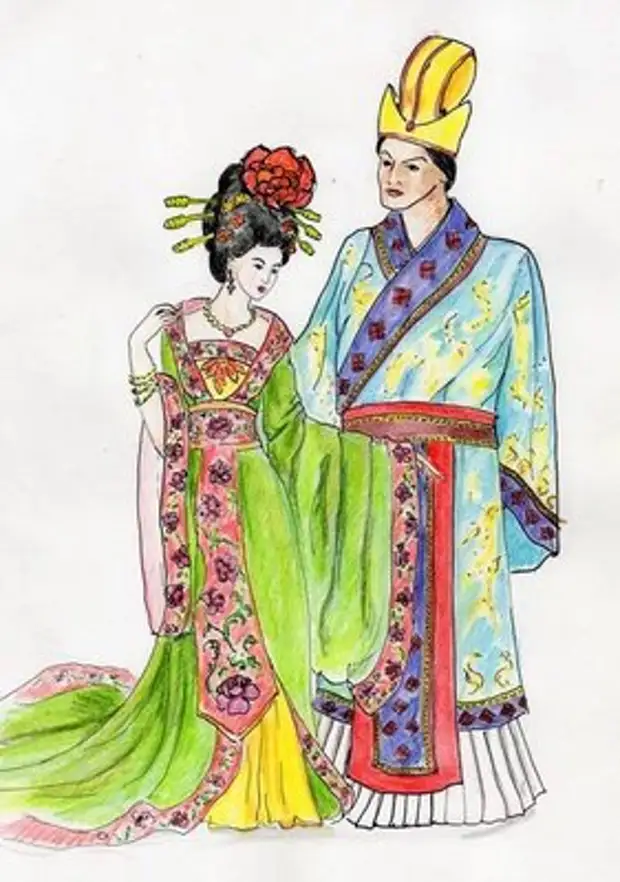 Одежда китайцев рисунок
