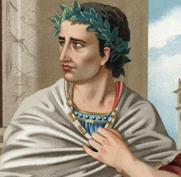 Молодой Юлий Цезарь на картине современного художника