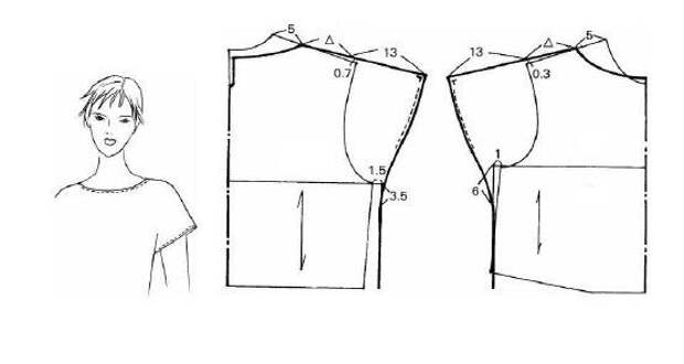 Моделирование блузона с цельнокроенным рукавом 1