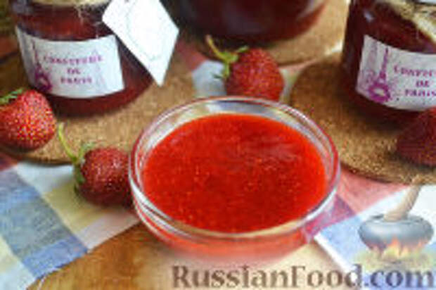 Фото к рецепту: Конфитюр из клубники Фото к рецепту: Конфитюр из клубники