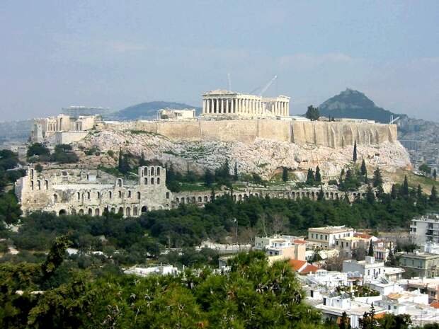 Афины (Греция), самое жаркое место в Европе. Фото