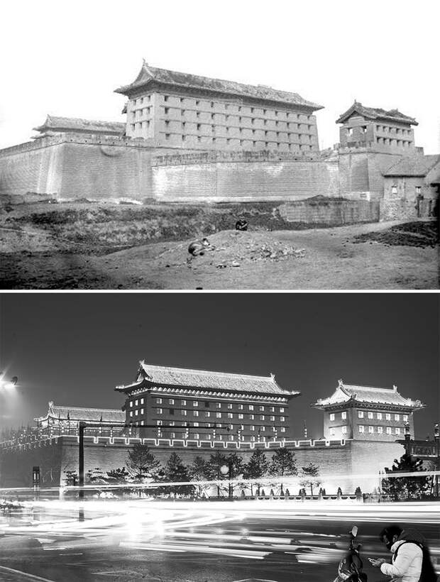Сиань, 1921 год и 2016 год Сиань, 1921 год и 2016 год китай, сейчас, тогда