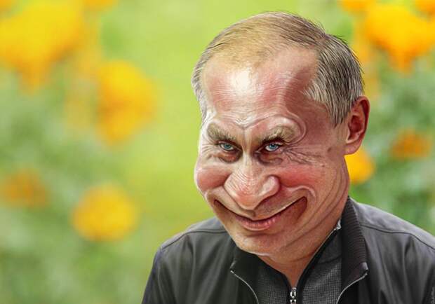 Карикатура на Президента России Владимира Путина. Фото: Flickr/DonkeyHotey