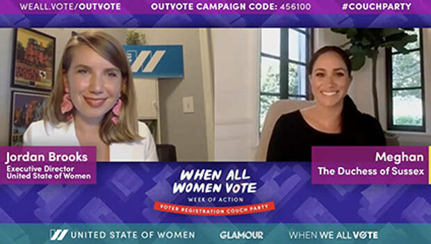 Меган Маркл приняла участие в онлайн-встрече, организованной Мишель Обамой в преддверии президентских выборов в США