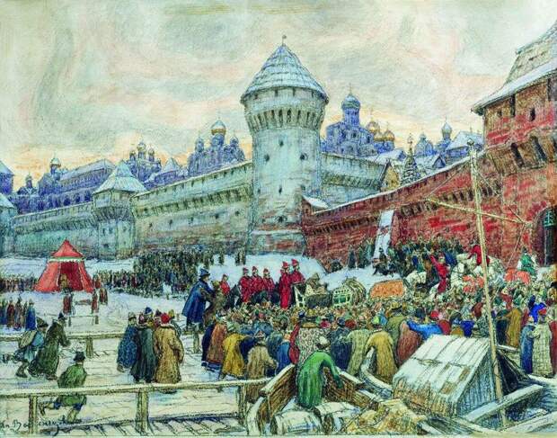 Старая Москва. Отъезд с кулачного боя. 1900-е