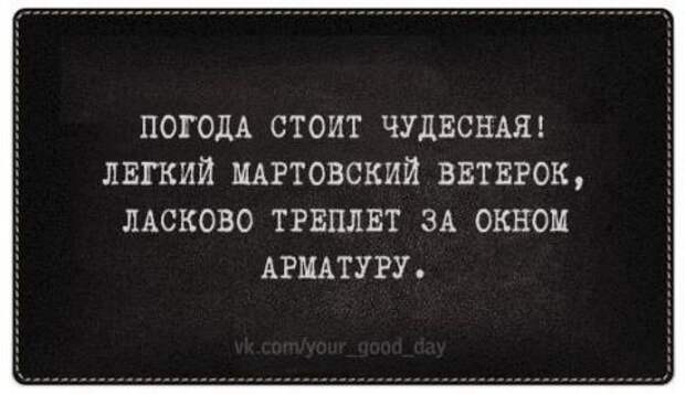 Погоды стоят. Легкий ветерок колышет за окном арматуру. Лёгкий ветерок нежно треплет арматуру. Легкий Мартовский ветерок ласково треплет арматуру. Легкий ветерок трепал арматуру.