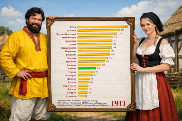 Отсталая Российская Империя, передовой СССР и разворованная олигархами Россия