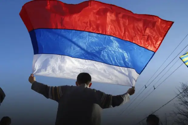 Жители Благовещенска выстроились в огромную надпись в поддержку спецоперации России