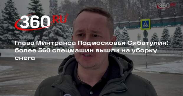 Глава Минтранса Подмосковья Сибатулин: более 560 спецмашин вышли на уборку снега