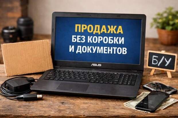 Как продать ноутбук Asus, если потеряна коробка и документы