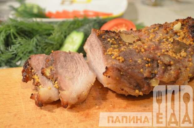 Свинина запеченная куском в духовке