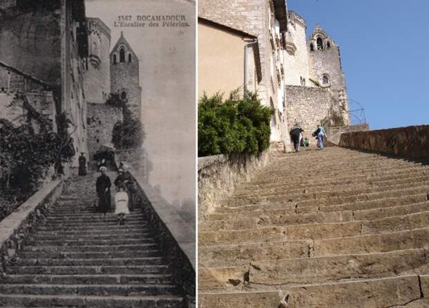 Тот самый «Святой путь», который в старину паломники преодолевали на оголенных коленях (Rocamadour, Франция).