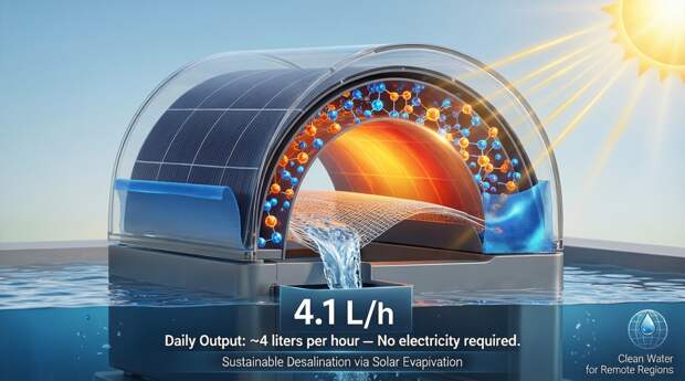 Новый опреснитель производит питьевую воду без подключения к электричеству