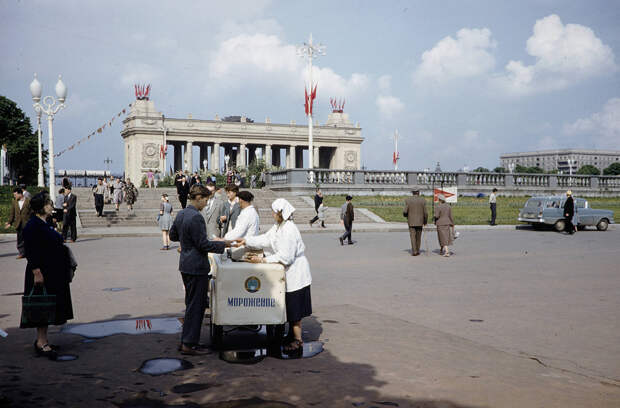 Russia, street vendor at Gorky Park in Moscow Russia, street vendor at Gorky Park in Moscow
