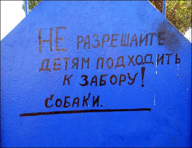 Прикольные надписи и объявления