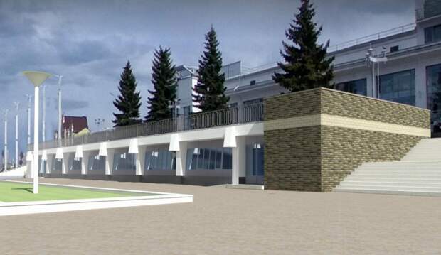 Минград утвердил обновленный эскиз кассовых павильонов у Речного вокзала