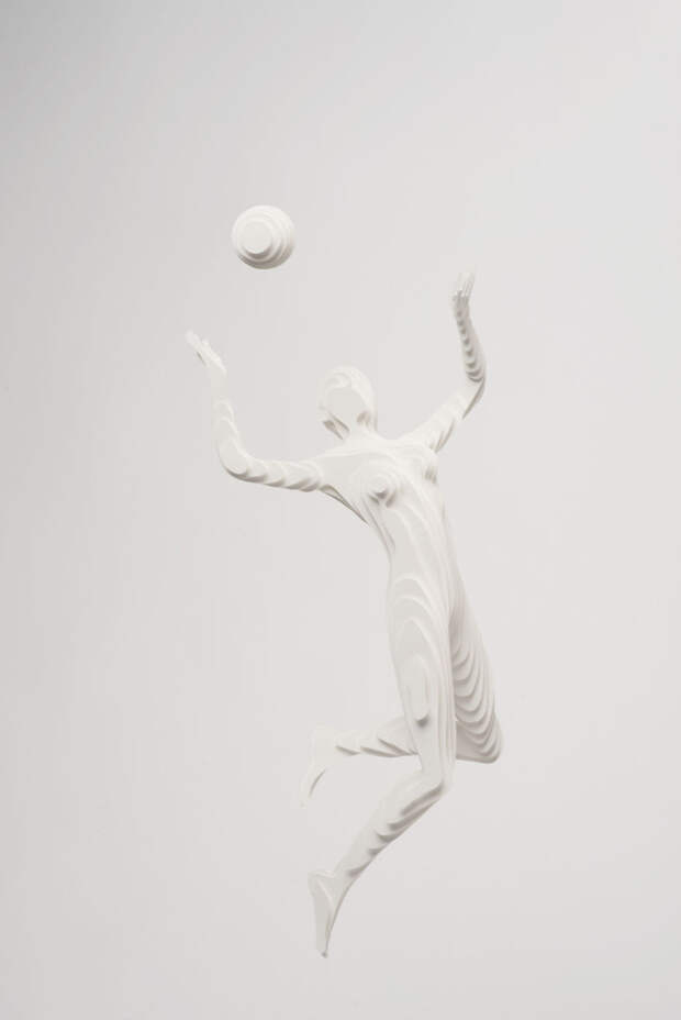 Волейбол бумага, скульптура, творчество