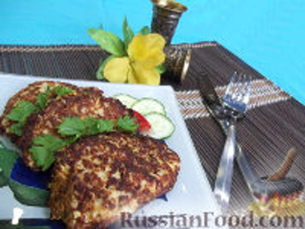 Фото к рецепту: Рыбные котлеты с картофелем
