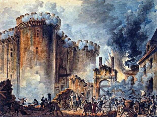 Худ. Ж.-П. Уэль, Взятие Бастилии 14 июля 1789