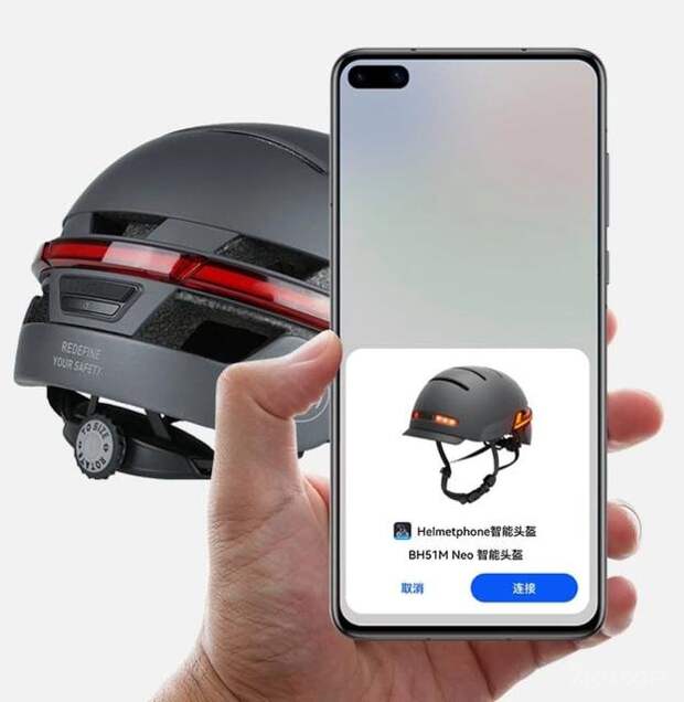 Смарт шлем Huawei на HarmonyOS для велосипедистов и скейтбордистов (4 фото)