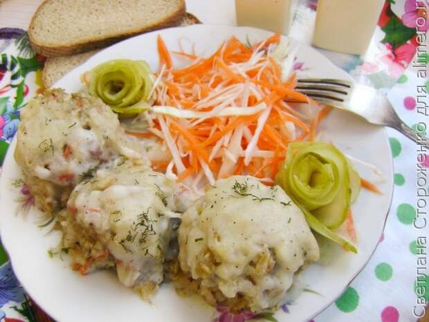 Мясные тефтели под соусом бешамель Мясные тефтели под соусом бешамель