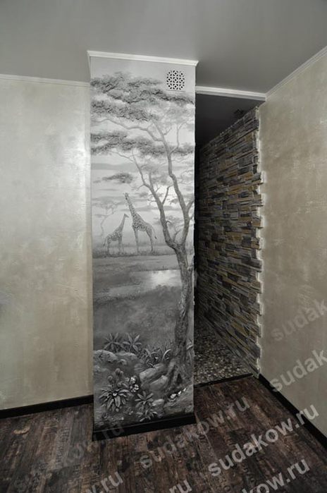 рельеф,фактура, картина панно,жирафы,вытяжка,оформление кухни/3079248_kartina_iz_shtukaturki (464x700, 50Kb)