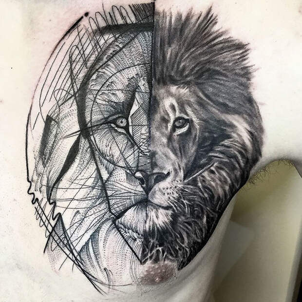 Sketch Style Tattoo