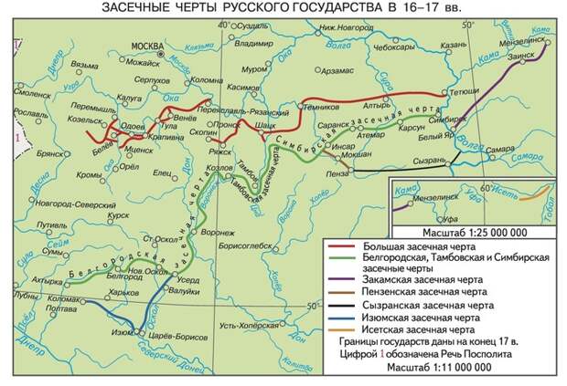 Карта засечных черт 