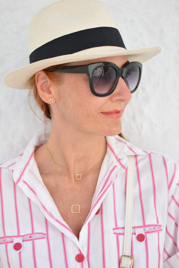 Vintage DVF pink and white striped jumpsuit