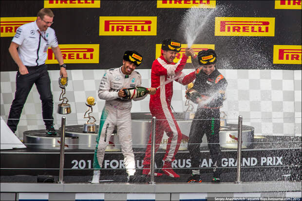 Церемония награждения Formula 1 Russian Grand Prix 2015