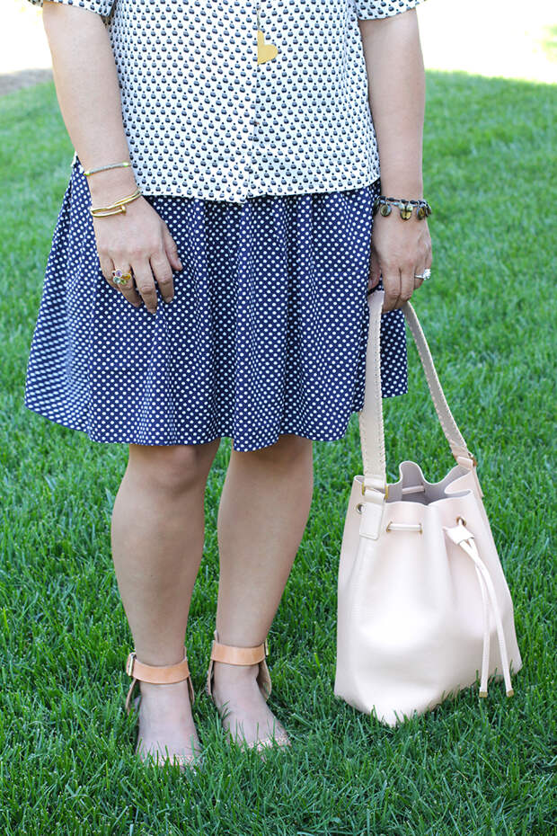 Spring blouse and skirt outfit of the day