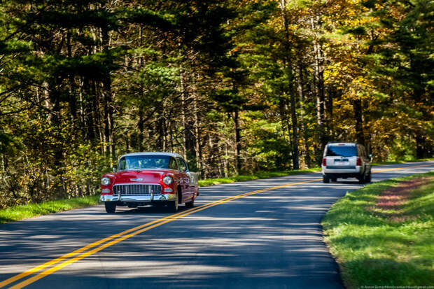 Некоторые путешествуют со вкусом: Blue Ridge Parkway, авто, автопутешествие, америка, дороги, сша