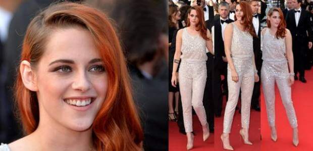 Kristen Stewart Wore Embroidery Dress Top-Trousers By Chanel at Cannes 2014