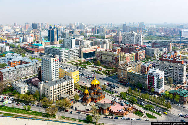 Новосибирск с вертолета