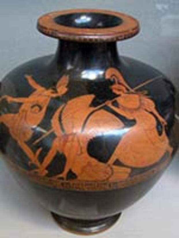 Афина и Персей убивают Медуcу. Греческая ваза. 460 г до н.э.