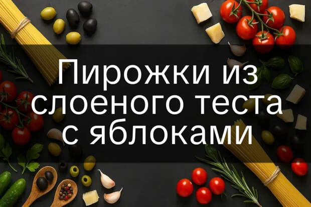 Пирожки из слоеного теста с яблоками