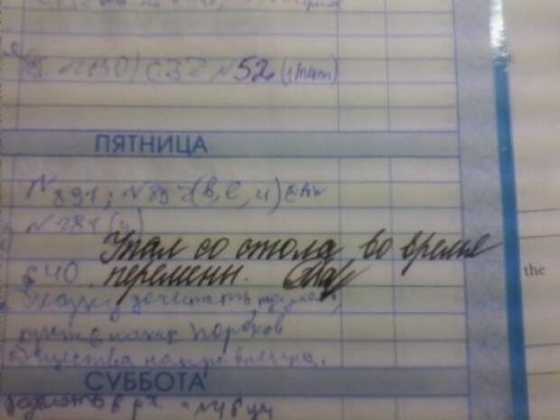 Учительские перлы из школьных дневников дневник, записи, записи в дневниках, школа, юмор