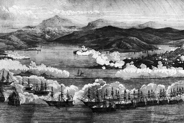 Англо-французский флот во время осады Севастополя