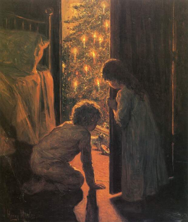 Генри Мослер, «Рождественское утро», 1916 новый год, художник