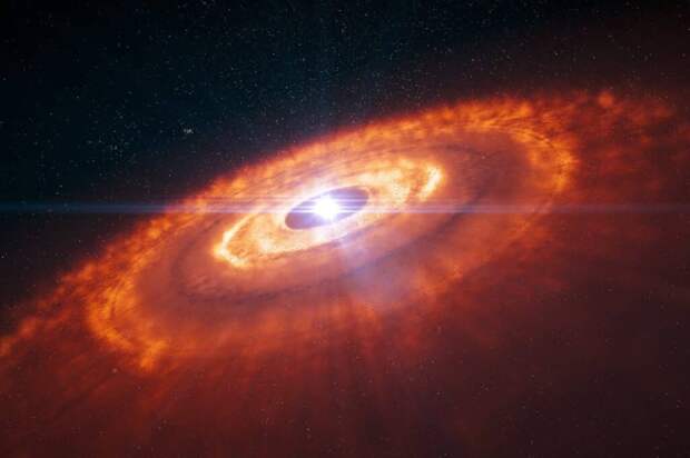 Международная группа астрономов недавно обнаружила самый большой протопланетный (или планетообразующий) диск из когда-либо наблюдавшихся