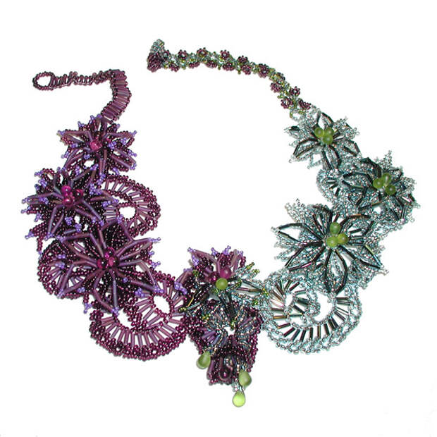 Necklace - Aquamarine Morning And Amethyst Night