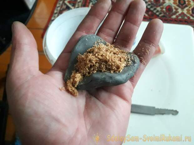Рукоять для ножа из холодной сварки