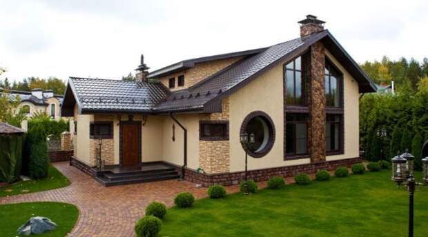 Красивые фасады одноэтажных домов: 51 фото идей