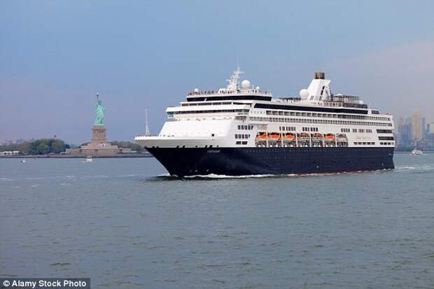 Major cruise firm: Hausman's attorneys had argued in court that dozens of other passengers have been injured by the doors on Holland America Line cruises. Above, a file picture of the firm's Veendam ship