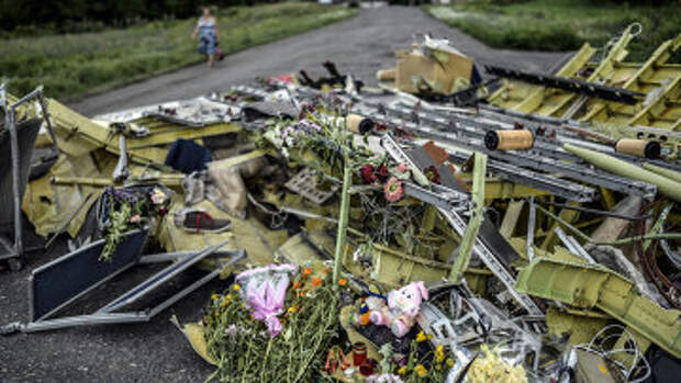 На месте крушения малайзийского самолета Boeing, выполнявшего рейс MH17 Амстердам — Куала-Лумпур. Архивное фото