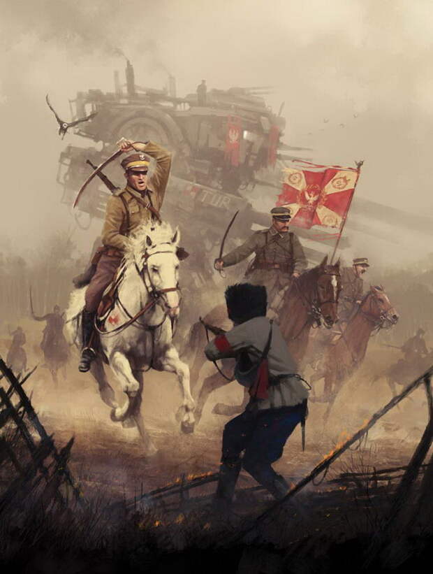 Война прошлого и будущего: картины Jakub Rozalski Война прошлого и будущего: картины Jakub Rozalski