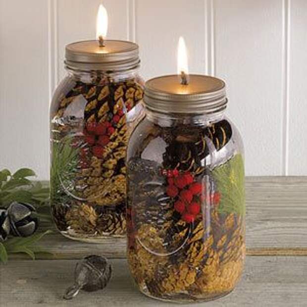 Зимний лес Мейсон Jar Нефть Свечи 